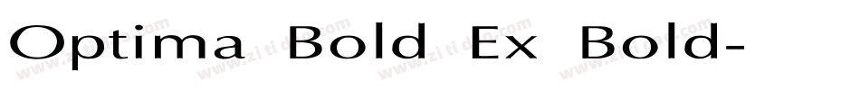 Optima Bold Ex Bold字体转换